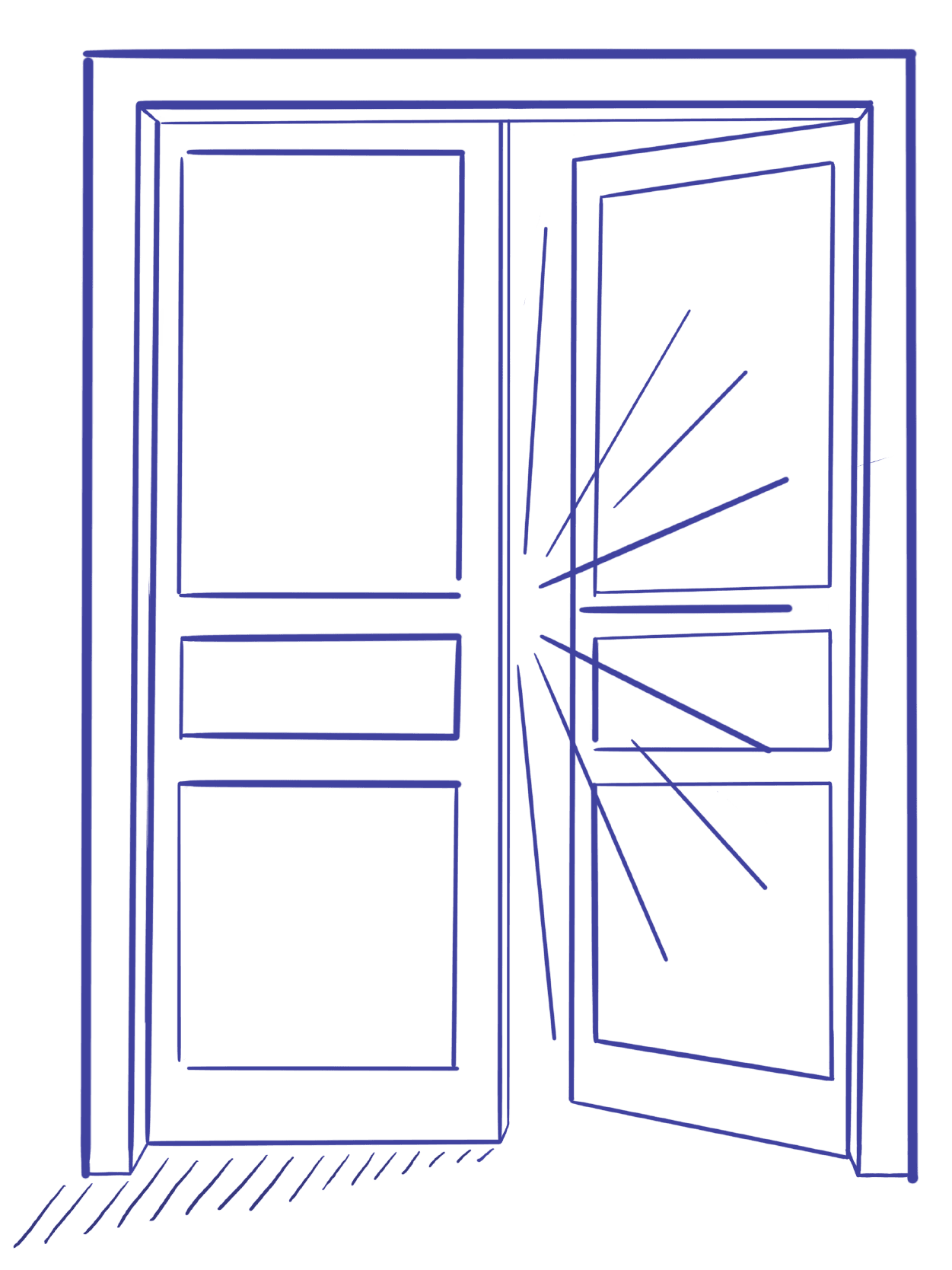 atelier-bons-jours-illustration-par-marie-durufle-porte-halo-lumiere-decoration-interieure Illustration Atelier Bons Jours Porte ouverte halo de lumière par Marie Duruflé
